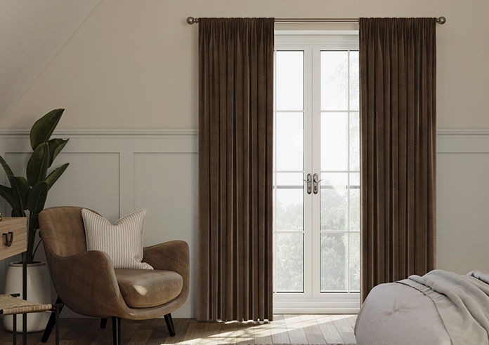 Odessa Velvet, Espresso - Made to Measure Curtains - Image 3